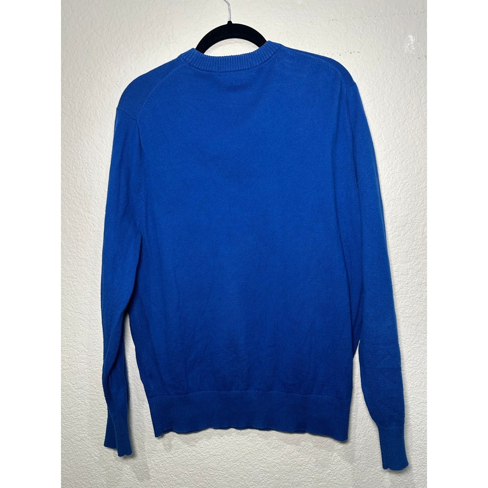 Crown & Ivy Blue American Flag Sweater Womens Small Cotton Wool Blend Crewneck - Picture 2 of 10